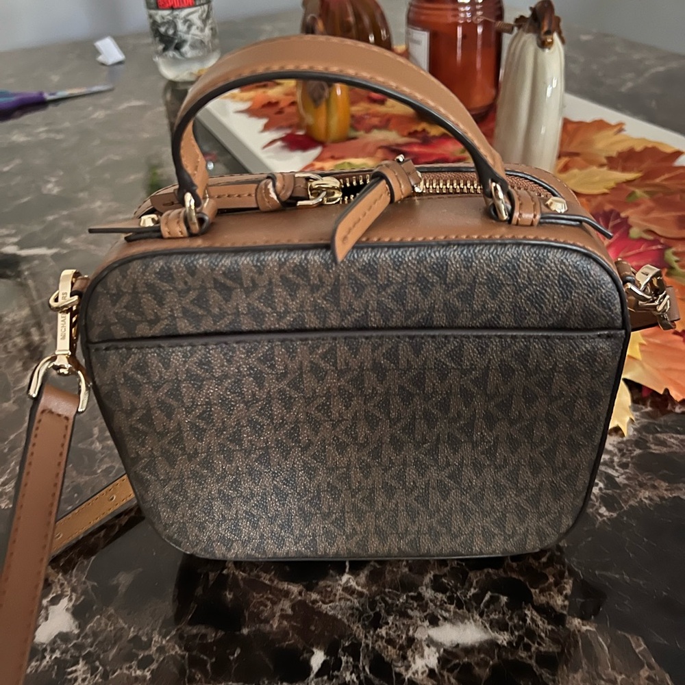 Michael Kors Brown and Tan Crossbody Bag